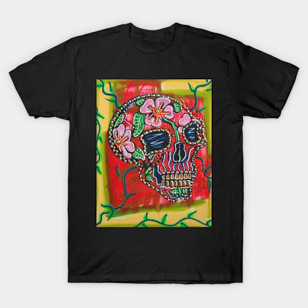 Skull of Flowers T-Shirt by barbosaart